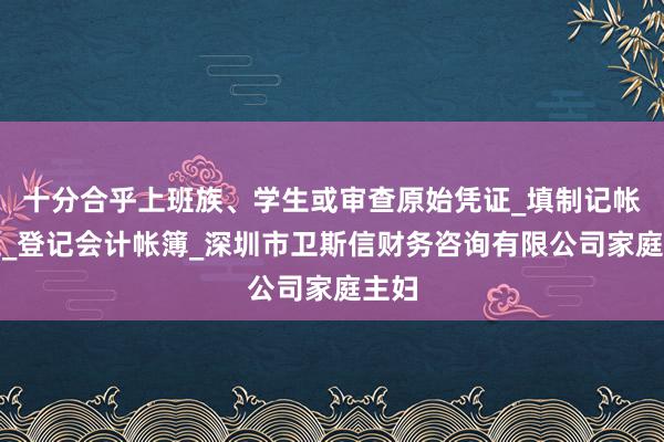 十分合乎上班族、学生或审查原始凭证_填制记帐凭证_登记会计帐簿_深圳市卫斯信财务咨询有限公司家庭主妇